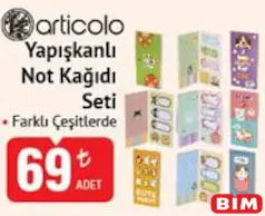 ARTİCOLO YAPIŞKANLI NOT KAĞIDI SETİ fiyat ve kampanya bilgisi